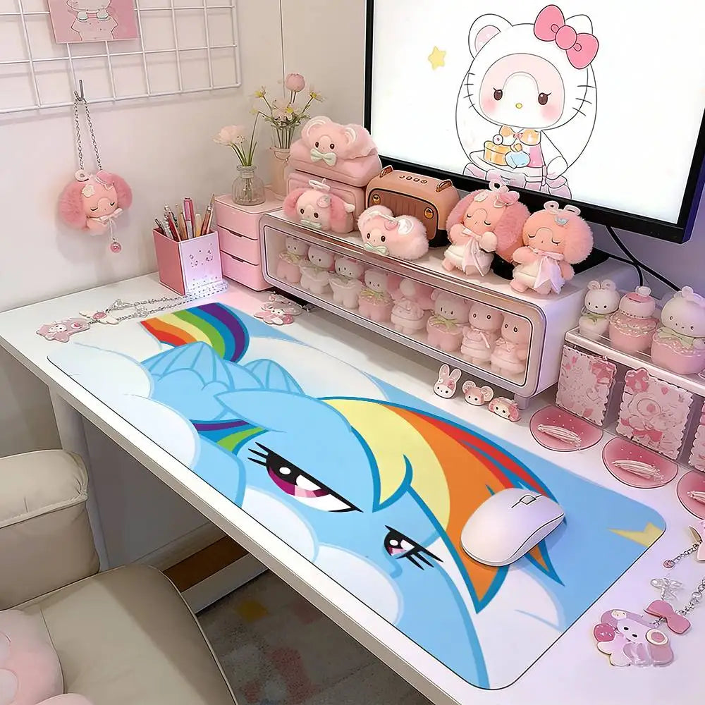 My L-Littles-P-Ponys Mouse Pad Computer Mat Deskpad Laptop Keyboard Mat Office Large Landscape Mousepad