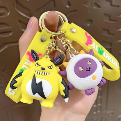 New Palworld Chillet Cryolinx Chikipi Plush Keychain Cute Doll Design for Bags or Car