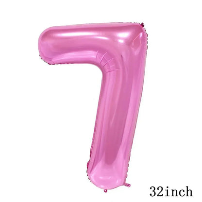 My Little Ponyed Foil Balloon Happy Birthday Latex Ballon Banner Party Decoration Cake Topper Supplies Backdrop Disposable Toy