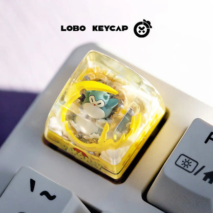 Anime Keycap Pokemon Snorlax Pikachu Gengar Single Handmade Cute Resin Custom Esc For Mechanical Keyboard Enthusiasts Keycaps