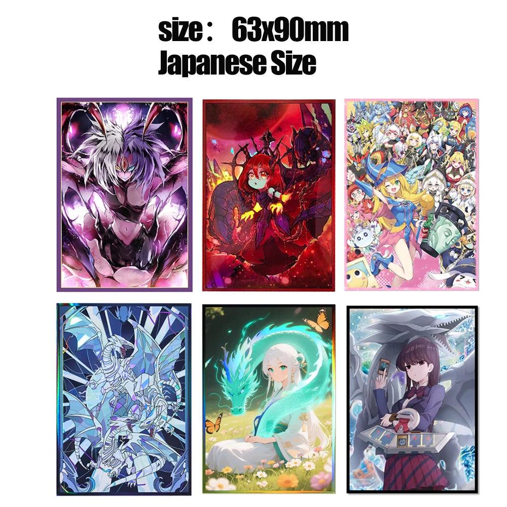 63×90mm 50 PCS Japanese Size Anime Card Sleeves for YGO Top Loading Board Game Inner Card Protector for TCG Card