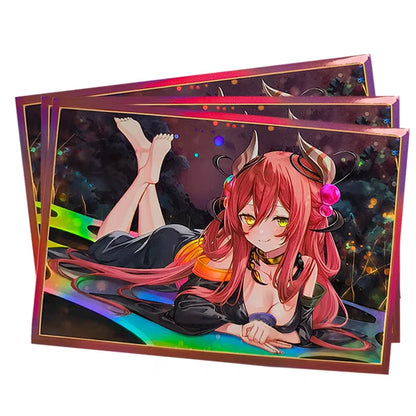 50PCS Yugioh Traptrix Allomerus Card Sleeves Yu-Gi-Oh! TCG OCG Trading Cards Shine Diamond Flash Protector Case