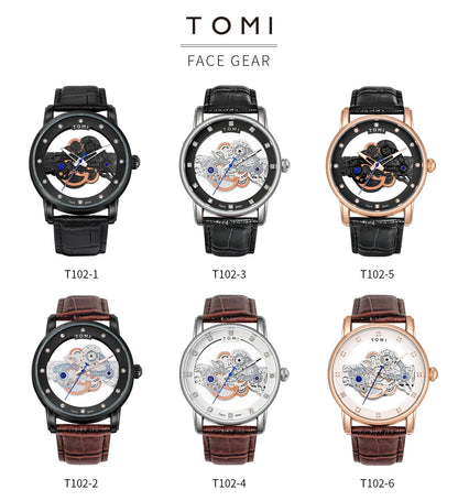 TOMI New Popular Watch Luxury Casual Men's and Women's Watch Hollow Diamond Quartz Watch
