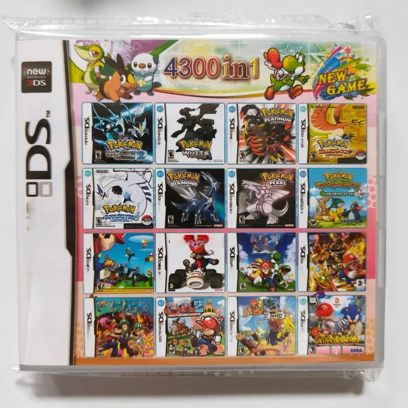 USA English Peripheral Pokemon Console Cartridge NDS Game Card 23 in 1 4300 in 1  White Box R4 Game Cards Collection Boy Gift