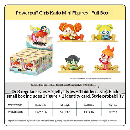 Kayou The Powerpuff Girls Blind Box Kung Fu Sweetheart Click Mini Doll Series Assemblable And Stackable Dolls Anime Collectibles