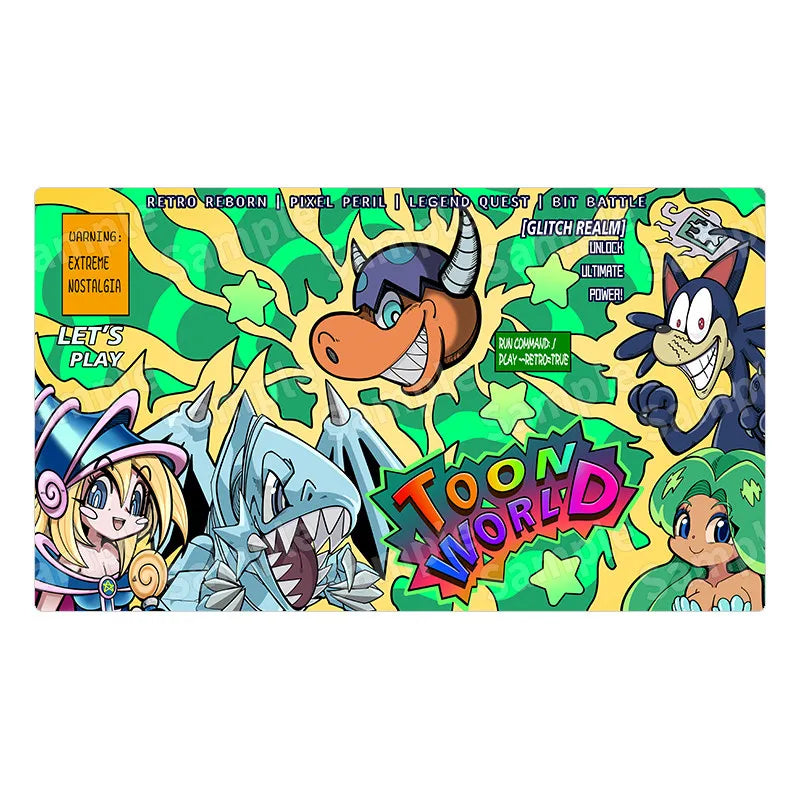 Yu-Gi-Oh! 600x350mm Toon Dark Magician Girl Manga Ryu-Ran Trading Card Playmat Toon Mermaid Player Rubber Board Game Card Mat