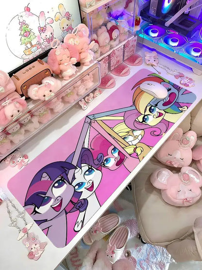 My L-Littles-P-Ponys Mouse Pad Computer Mat Deskpad Laptop Keyboard Mat Office Large Landscape Mousepad