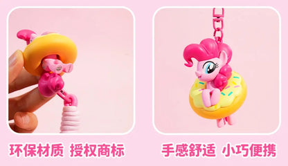 Official My Little Pony Donut Charm Bracelet Adjustable Wristband And Bag Chain Cute Kawaii Gift For Fans Friendship