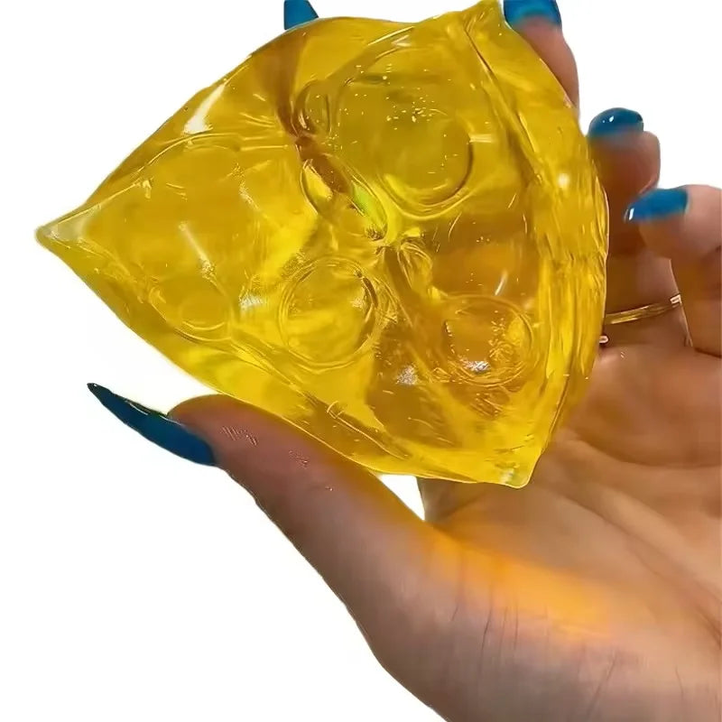 3A.Relieve Stress Squishy Honey Cheese Square Fidgets Toys Super Soft Mochi Cheese Squeeze Toy Funny Anti.stress Sensory Toy