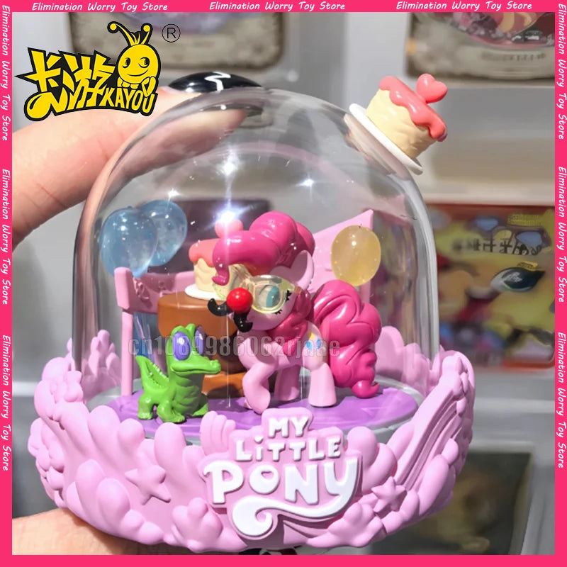 Original KAYOU My Little Pony Mini Scene Vol.1 Magical Home Pinkie Pie Rainbow Dash Decoration Blind Box Rarity Toys Gifts