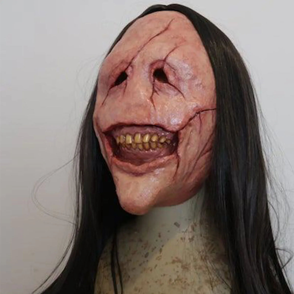 Halloween Scared Mask Scary Demon New Terror Curse Scaring Prop Haired Ghost Cosplay Creepy Masks Themed Parties Wear
