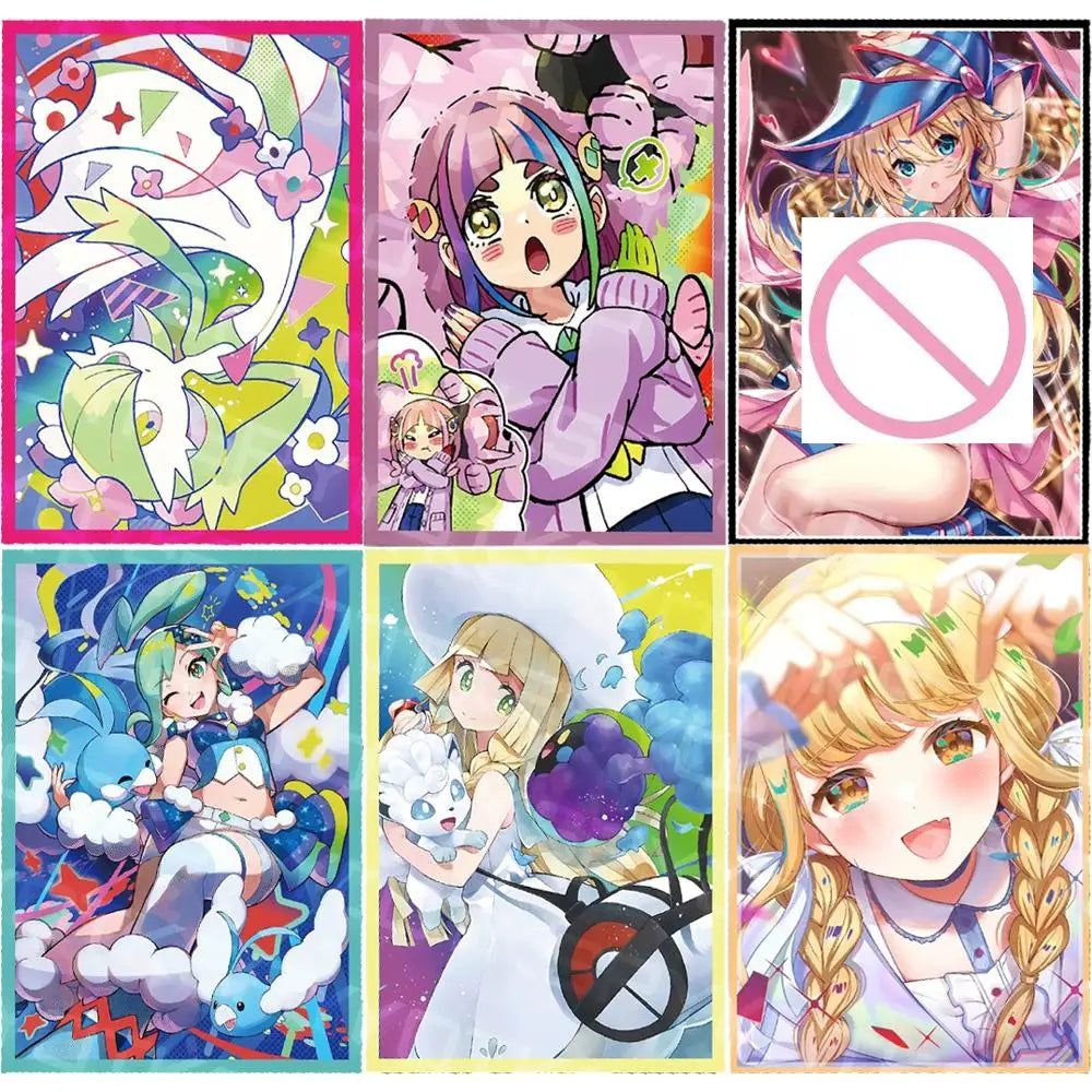 60Pcs/pack PTCG Mix Anime Collect Card Sleeves Cute Alisa Firefly Robin Collect Battle Cards Decoration Card Sleeves 63X90MM