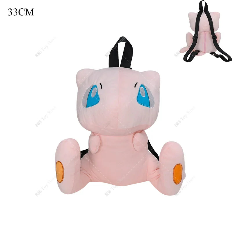 Pokemon Plush Backpack Anime Gengar Charizard Piplup Eevee Mimikyu Soft Stuffed Schoolbag Shoulder Bag Toy for Kids