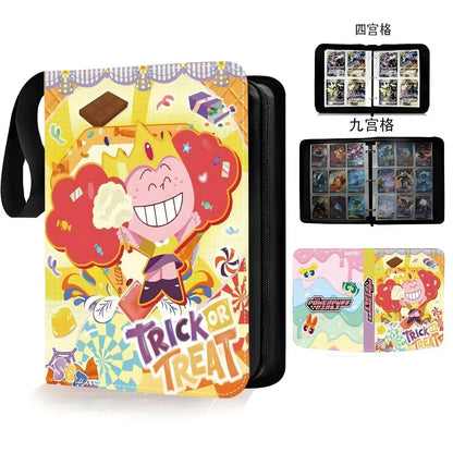 Powerpuff Girls Card Organizer 400/900 Cards Pack with 4/9 Card Slots Zippered Double Pockets Anime Merchandise Gift