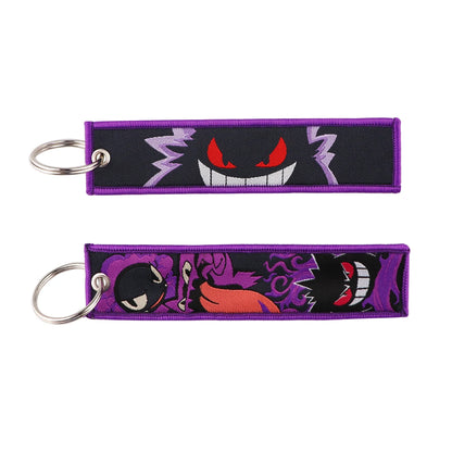 Anime Cute Animal Jet Tag Embroidery Keys Tag Women Keyring Cartoon Car Keys Fashion Jewelry Accessories Kids Gifts 1PCS
