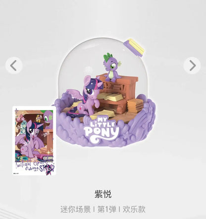 Original KAYOU My Little Pony Mini Scene Vol.1 Magical Home Pinkie Pie Rainbow Dash Decoration Blind Box Rarity Toys Gifts