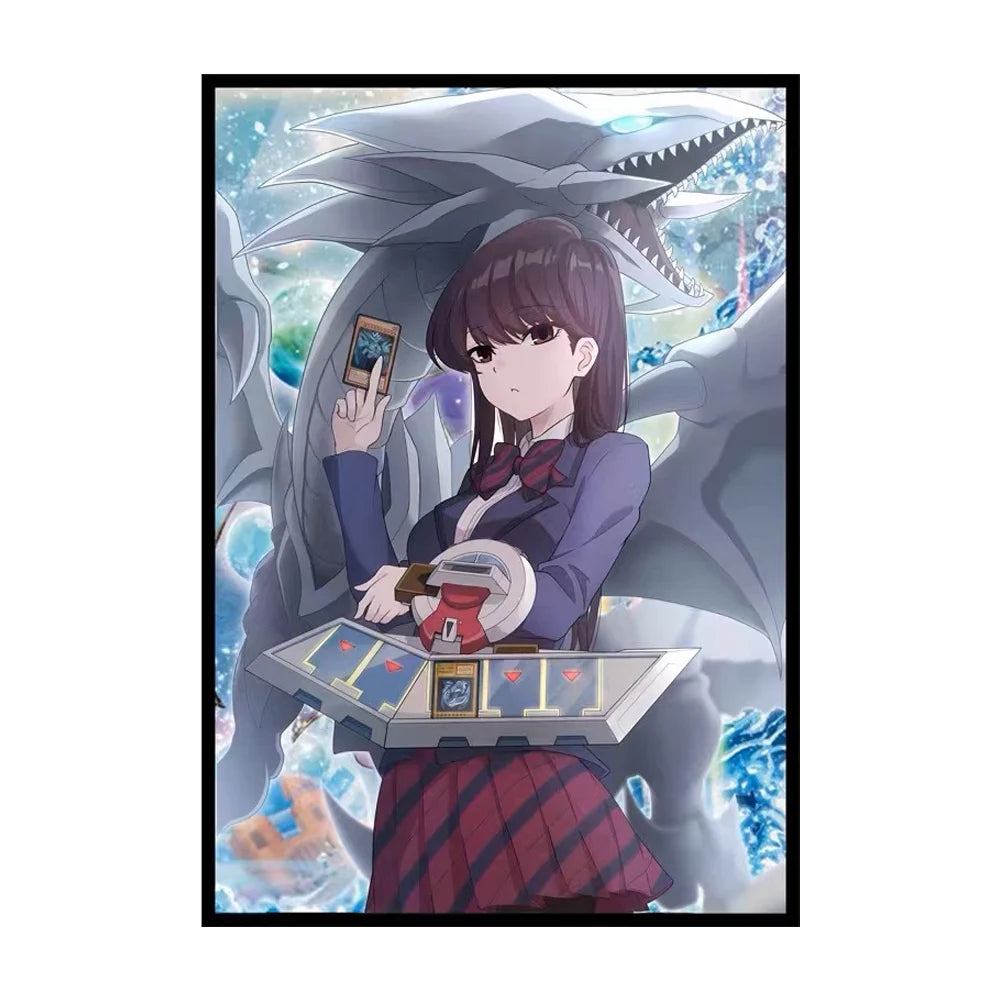 63×90mm 50 PCS Japanese Size Anime Card Sleeves for YGO Top Loading Board Game Inner Card Protector for TCG Card