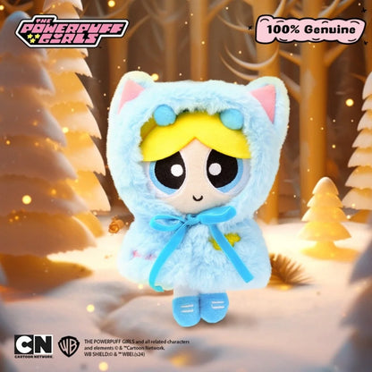 15cm Stuffed Anime Powerpuff Cartoon Cute Dress Up Plush Toys Bow Tie Doll Keychain Bag Ornament Girls Gifts
