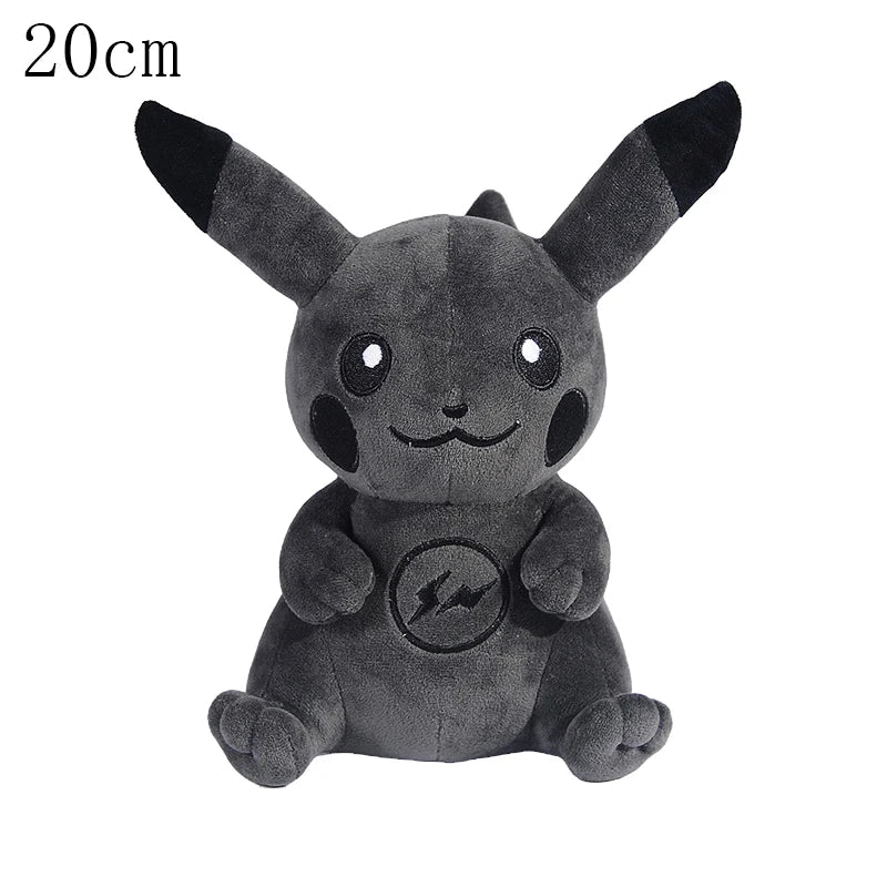 Initial Pikachu Plush Toys Pokemon 30th Anniversary Commemorative Edition Pixel Art Style Pikachu Dark Lightning Pikachu Doll