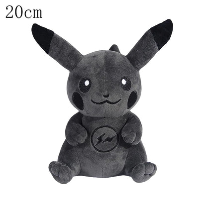Initial Pikachu Plush Toys Pokemon 30th Anniversary Commemorative Edition Pixel Art Style Pikachu Dark Lightning Pikachu Doll