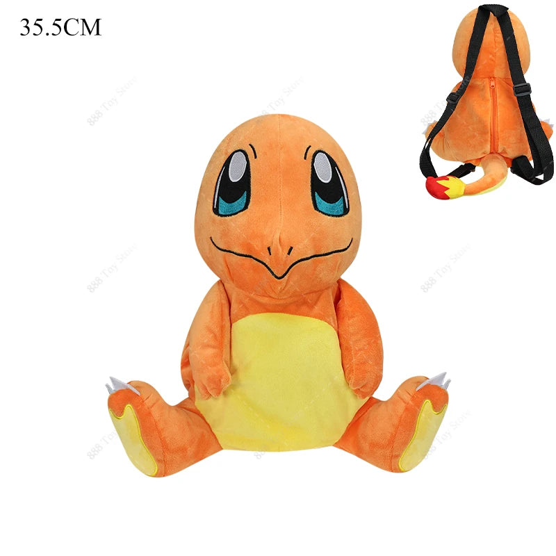 Pokemon Plush Backpack Anime Gengar Charizard Piplup Eevee Mimikyu Soft Stuffed Schoolbag Shoulder Bag Toy for Kids