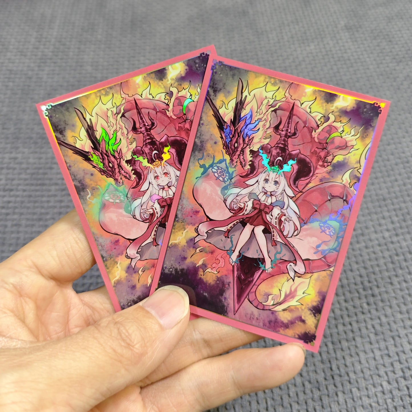 50PCS Yugioh Kurikara Divincarnate Card Sleeves Yu-Gi-Oh! OCG Trading Card Shine Protective Case Cover