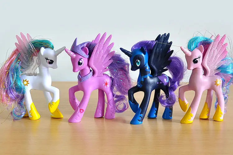 My Little Pony Toy Set Fluttershy Rainbow Dash Twilight Sparkle Princess Cadence Luna Hand Gift