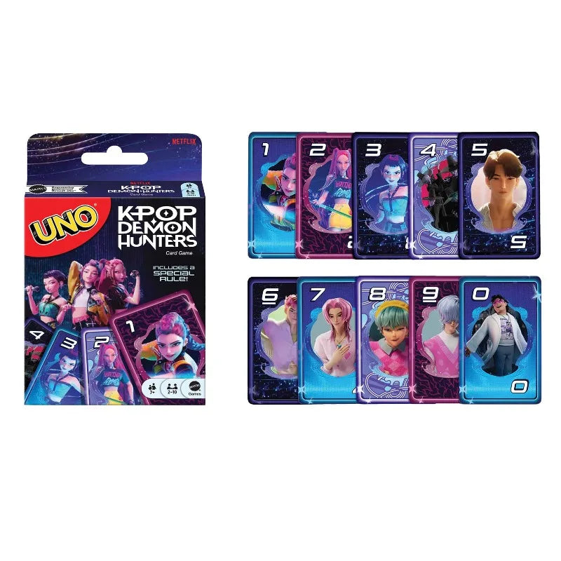 UNO JRV01 K-POP Demon Hunters Card Game with Wild Golden Honmoon