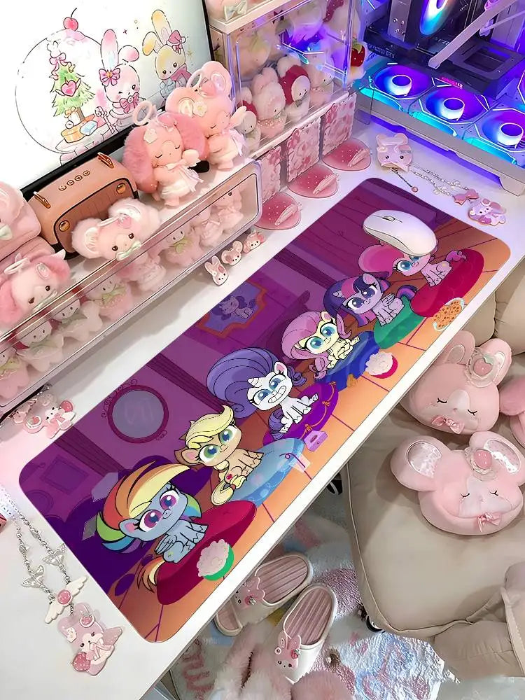 My L-Littles-P-Ponys Mouse Pad Computer Mat Deskpad Laptop Keyboard Mat Office Large Landscape Mousepad