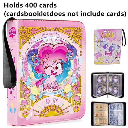 My Little Pony 400pcs/900pcs Card Album Book Folder 4/9 Card Slots Collections Zipper Double Pocket Zipper Card Binder Holder