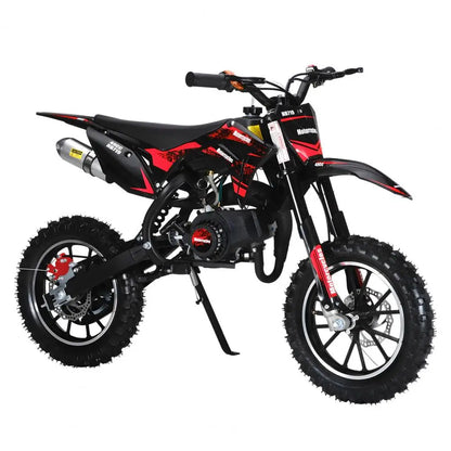 Gas Bike For Kids, Mini Dirt Bike, 49CC 2-Stroke Gas Powered Motorcycle, Shock Absorption Pocket Motorbike, Up to 25 Mph