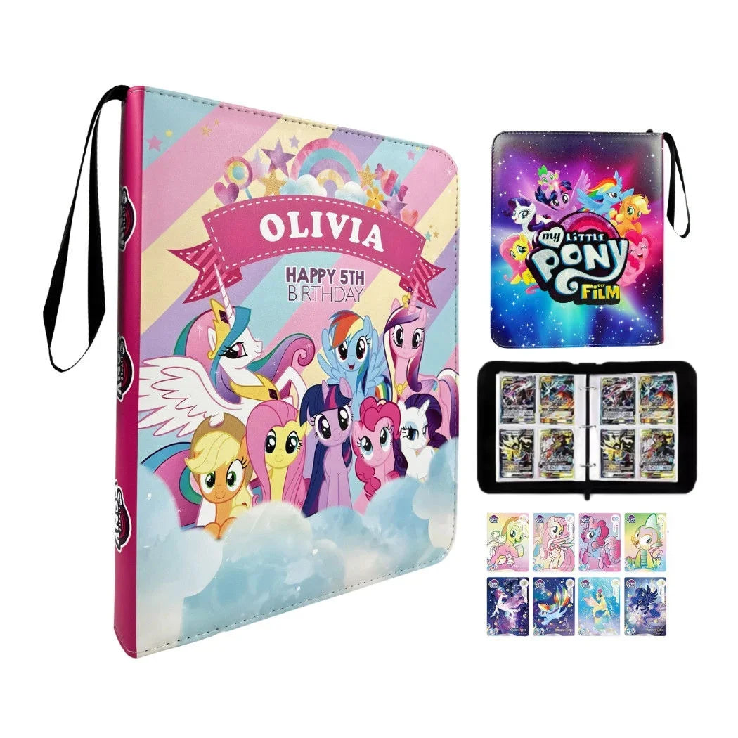 400 My Little Pony Anime Cartoon Album Book Game Card Collection Binder Children’s Toy Large Capacity Business Card Holder Gift
