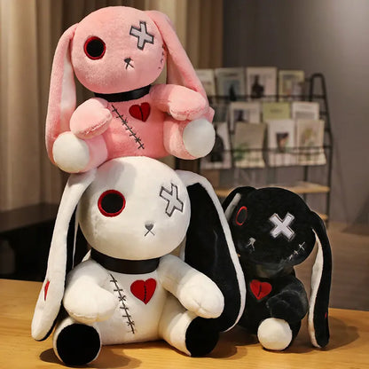 Spooky Gothic Bunny Stuffed Crazy Rabbit Plush Toy
