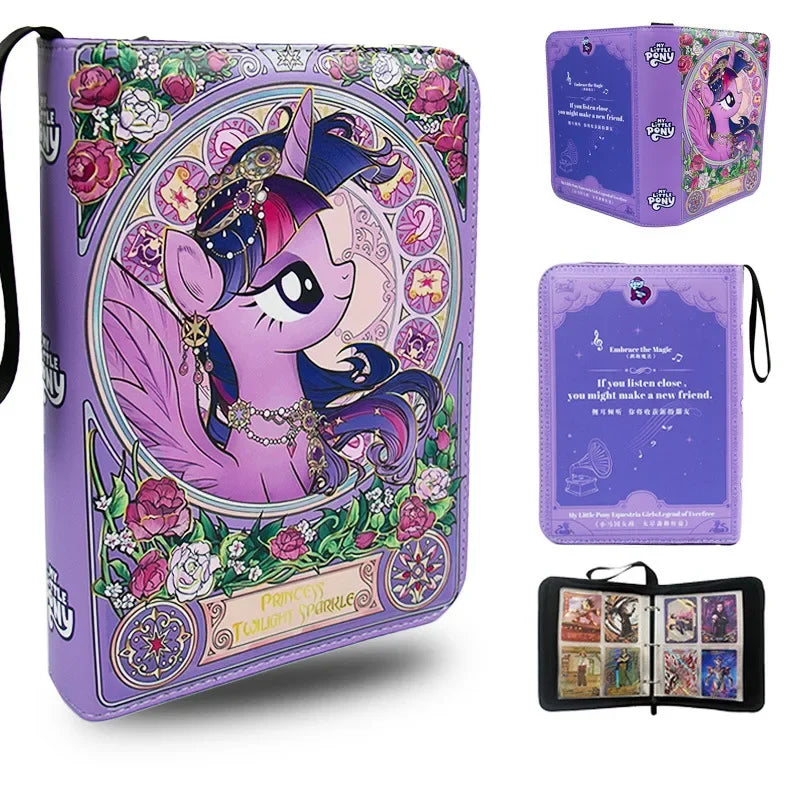 240pcs My Little Pony Card Album Book Folder Collection Zipper Binder