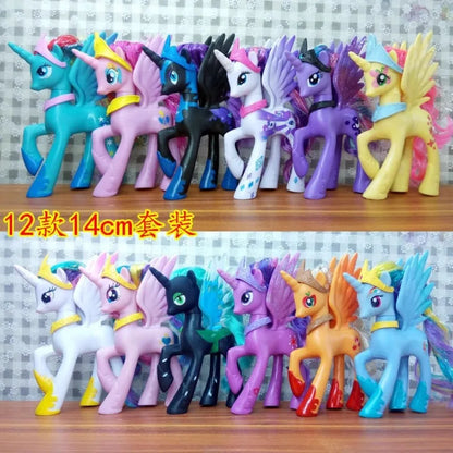My Little Pony Toy Set Fluttershy Rainbow Dash Twilight Sparkle Princess Cadence Luna Hand Gift