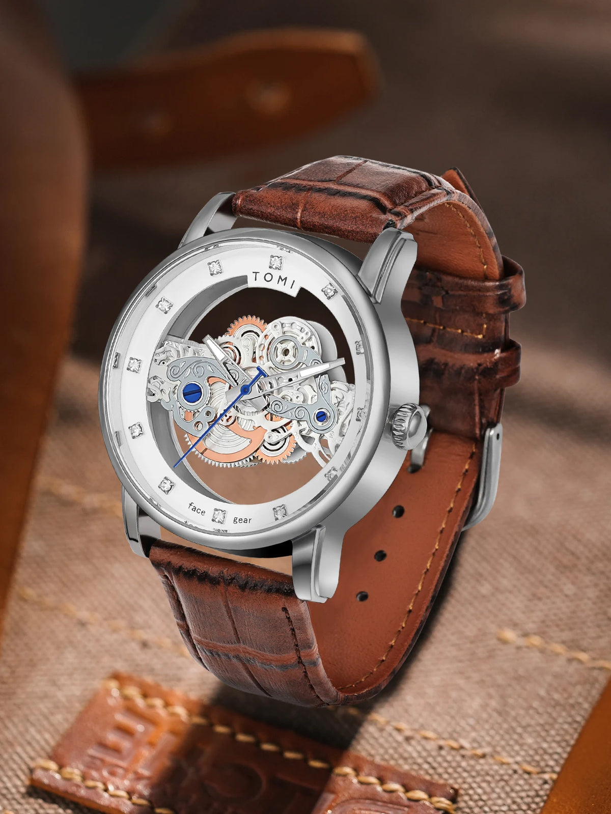 TOMI New Popular Watch Luxury Casual Men's and Women's Watch Hollow Diamond Quartz Watch