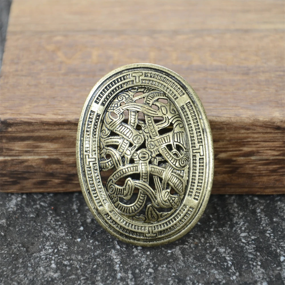 Nostalgia 1Pcs Retro Sweden Norse Viking Brooches Badge Suit Shirt Clothing Jewelry Brosch Talisman