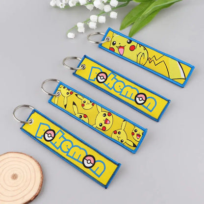 Anime Cute Animal Jet Tag Embroidery Keys Tag Women Keyring Cartoon Car Keys Fashion Jewelry Accessories Kids Gifts 1PCS