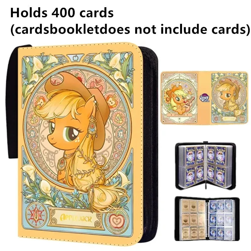My Little Pony 400pcs/900pcs Card Album Book Folder 4/9 Card Slots Collections Zipper Double Pocket Zipper Card Binder Holder