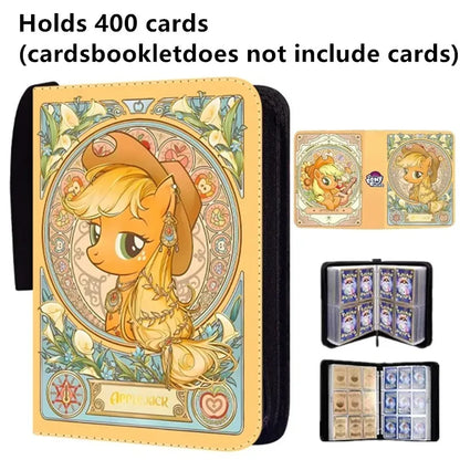 My Little Pony 400pcs/900pcs Card Album Book Folder 4/9 Card Slots Collections Zipper Double Pocket Zipper Card Binder Holder