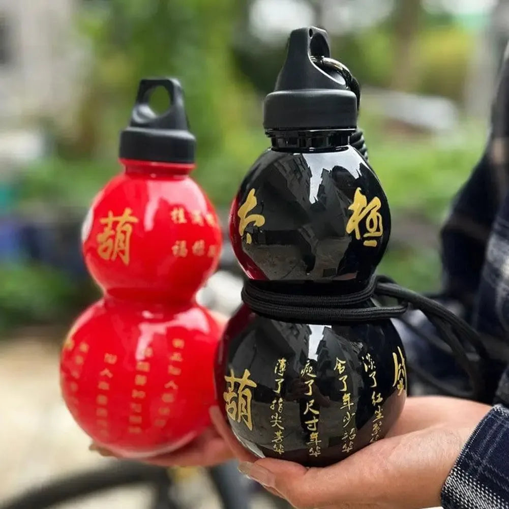 Portable Gourd Water Bottle 750ML Large Capacity Sports Water Bottle Chinese Style Water Kettle Leakproof Water Jug PC Water Cup