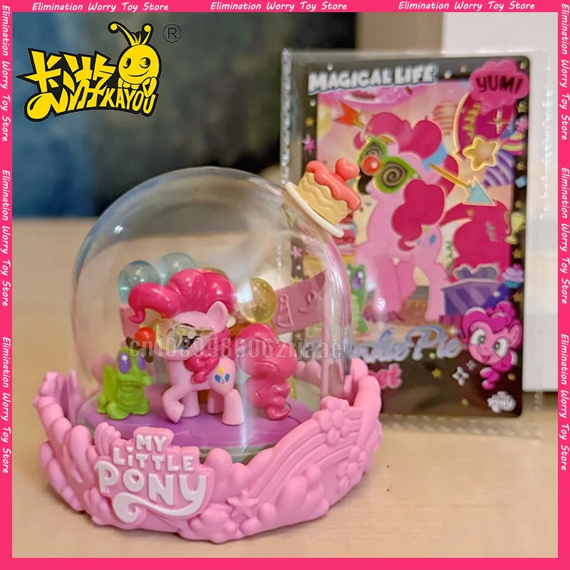 Original KAYOU My Little Pony Mini Scene Vol.1 Magical Home Pinkie Pie Rainbow Dash Decoration Blind Box Rarity Toys Gifts