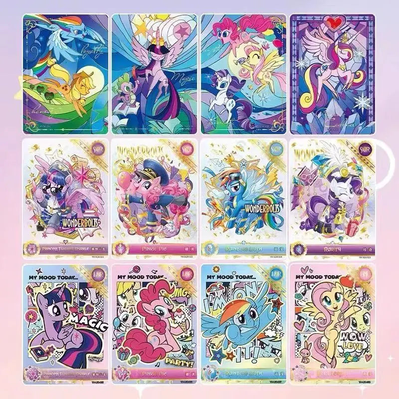 KAYOU Authentic My Little Pony Shining Moon Pack 11th Edition Hidden SC Trading Collectible Cards Toy Gift for Kids Birthday