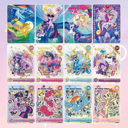 KAYOU Authentic My Little Pony Shining Moon Pack 11th Edition Hidden SC Trading Collectible Cards Toy Gift for Kids Birthday
