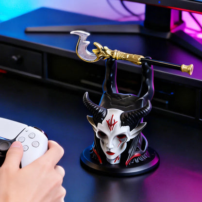 New Gothic Horned Demon Controller Holder Universal Fit Ps Xbox Switch Gamepad Resin Stand Gaming Desktop Decor Ornament