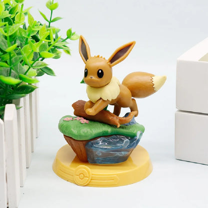 8 style Pok é mon Action Doll Pikachu Adventure Eevee Blind Box Anime Model Desktop Decorations Pok é mon Toys Boy Birthday Gift