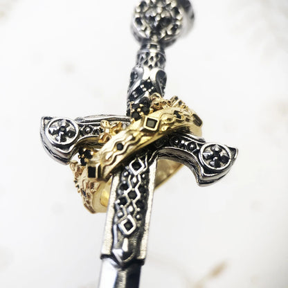 Pendant Sword With Crown Skull Knight Window New Fine Jewelry Europe Style 925 Sterling Silver Protection Gift For Women Men