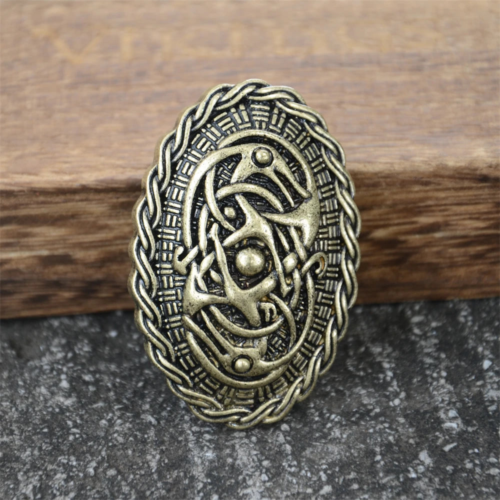 Nostalgia 1Pcs Retro Sweden Norse Viking Brooches Badge Suit Shirt Clothing Jewelry Brosch Talisman