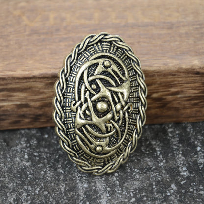 Nostalgia 1Pcs Retro Sweden Norse Viking Brooches Badge Suit Shirt Clothing Jewelry Brosch Talisman