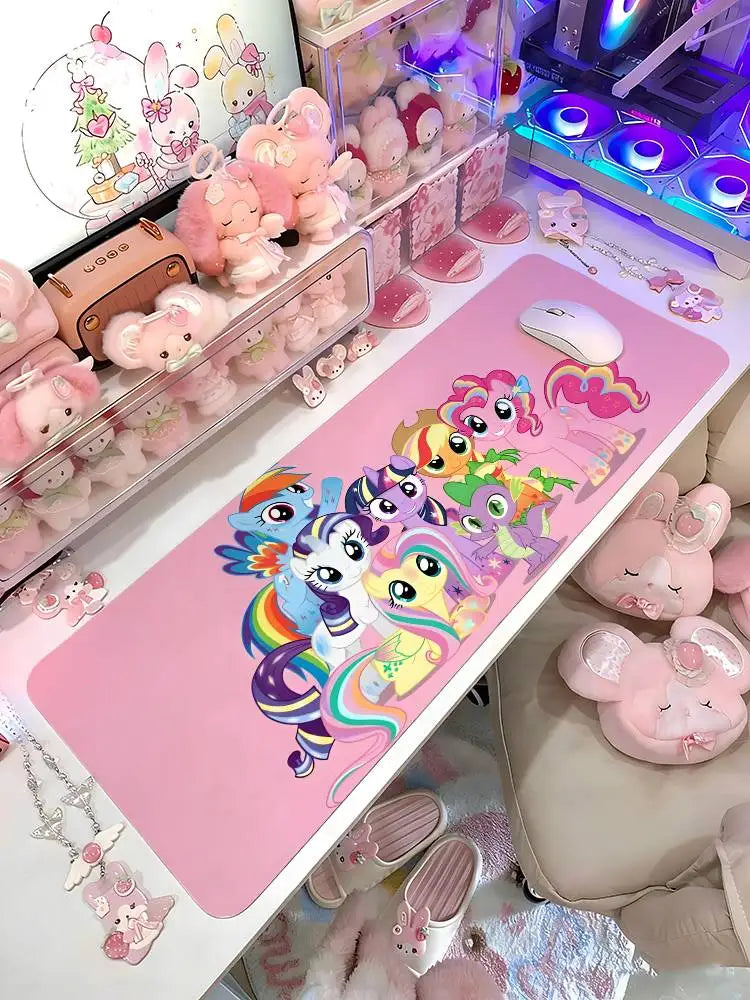 My L-Littles-P-Ponys Mouse Pad Computer Mat Deskpad Laptop Keyboard Mat Office Large Landscape Mousepad
